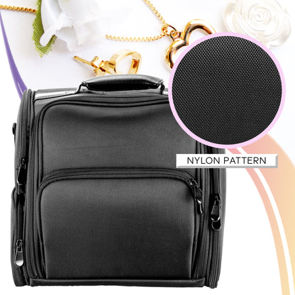 VER Beauty Professional Soft‑Sided Travel Makeup Case with Clear Bags & Multi‑Pockets