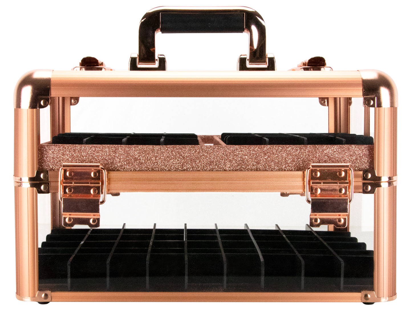 Soprano 3.8mm Armored Acrylic Nail/Makeup Case Organizer by Ver Beauty-VP014 - eBest Makeup Cases