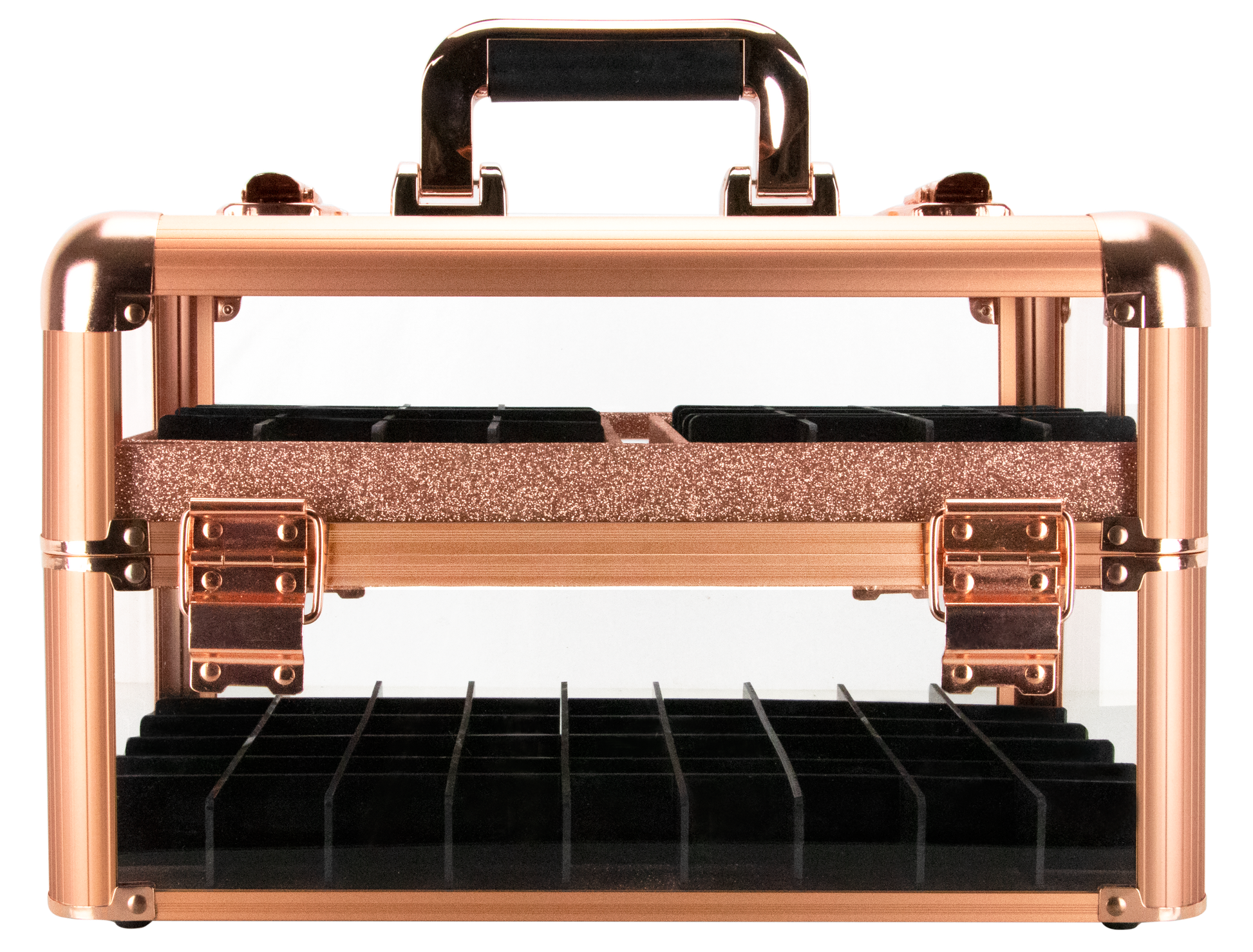 Soprano 3.8mm Armored Acrylic Nail/Makeup Case Organizer by Ver Beauty-VP014 - eBest Makeup Cases