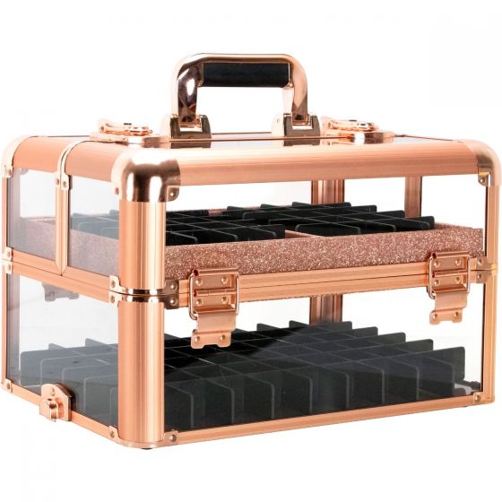 Soprano 3.8mm Armored Acrylic Nail/Makeup Case Organizer by Ver Beauty-VP014 - eBest Makeup Cases