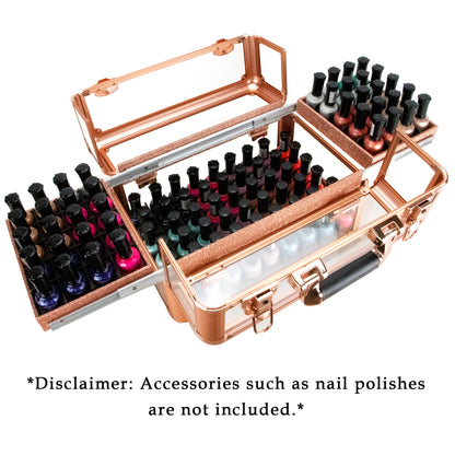 Soprano 3.8mm Armored Acrylic Nail/Makeup Case Organizer by Ver Beauty-VP014 - eBest Makeup Cases