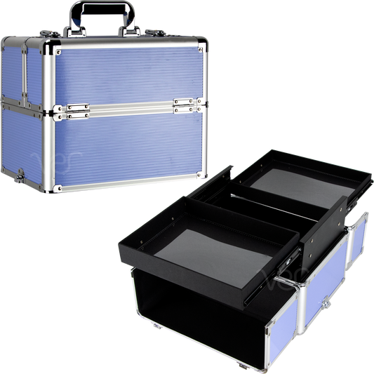 VER Beauty Aluminum Makeup Case – Sliding Trays & Modular Expandable Design