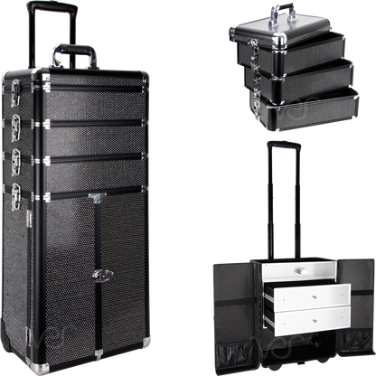 Colonne Rolling Makeup Case by Sunrise-I3366 - eBest Makeup Cases