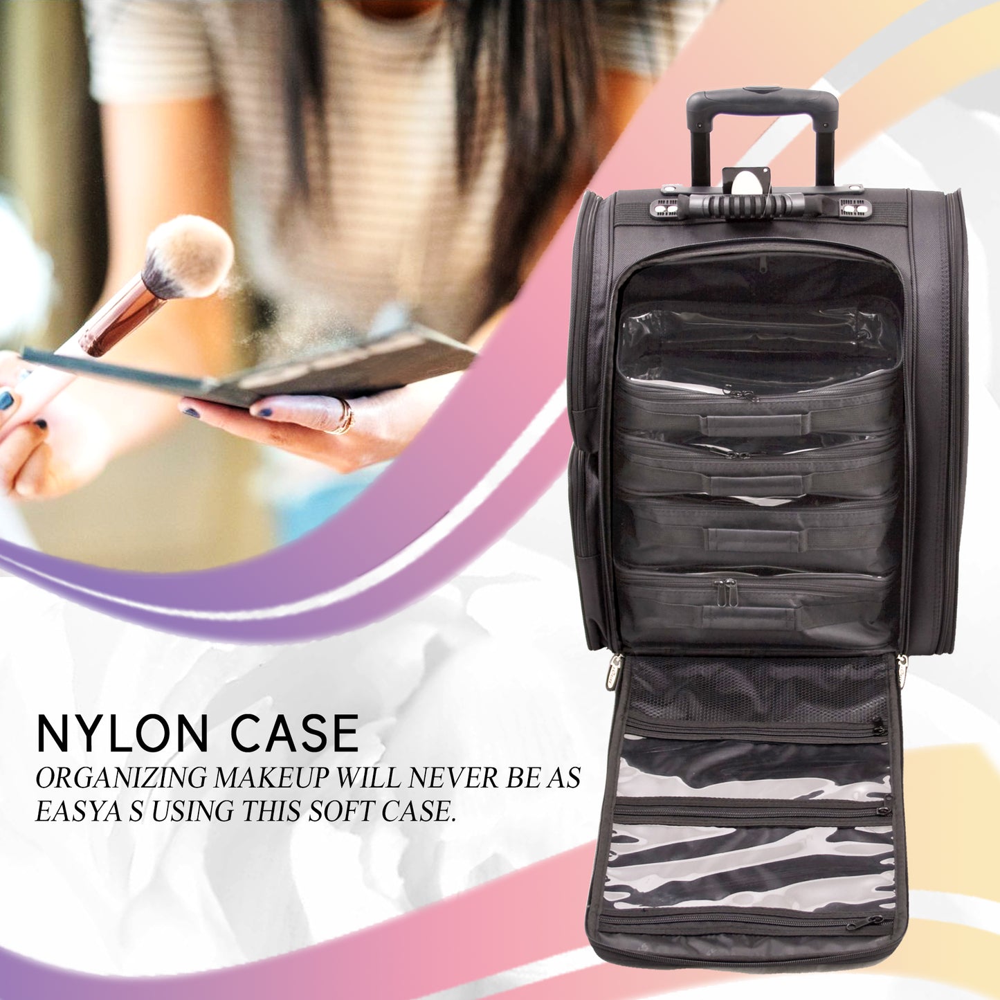 Correr Soft-Sided Rolling Makeup Case by Ver Beauty-VT011
