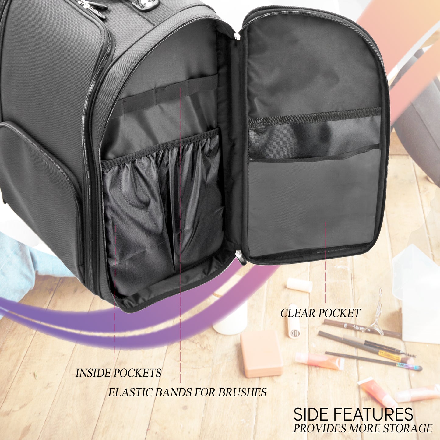 Correr Soft-Sided Rolling Makeup Case by Ver Beauty-VT011