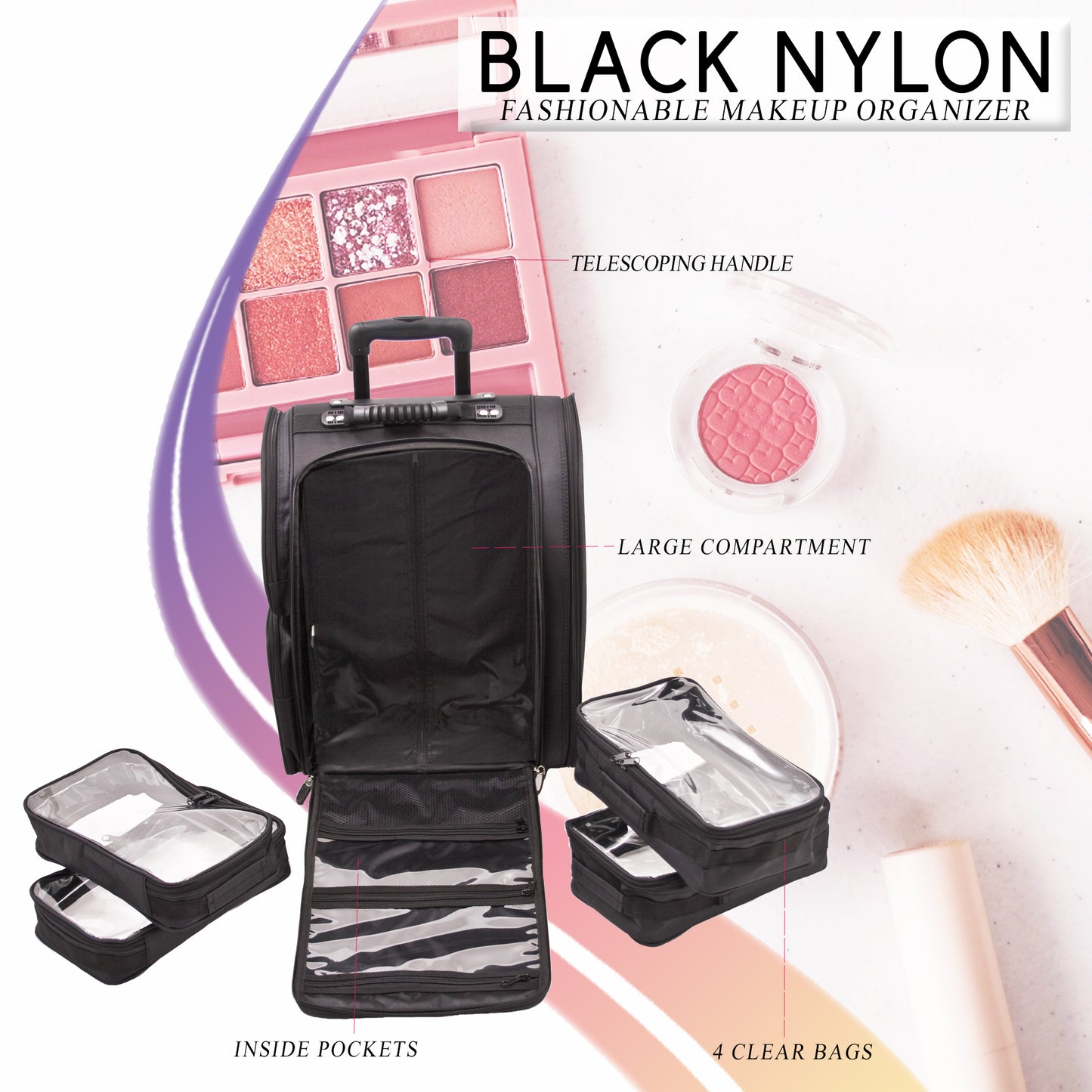 Correr Soft-Sided Rolling Makeup Case by Ver Beauty-VT011